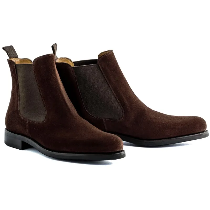 Skolyx dark brown suede chelsea, ladies