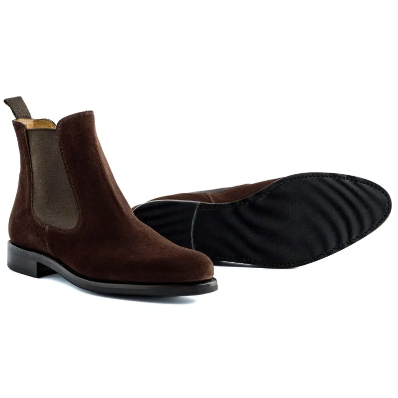 Skolyx dark brown suede chelsea, ladies