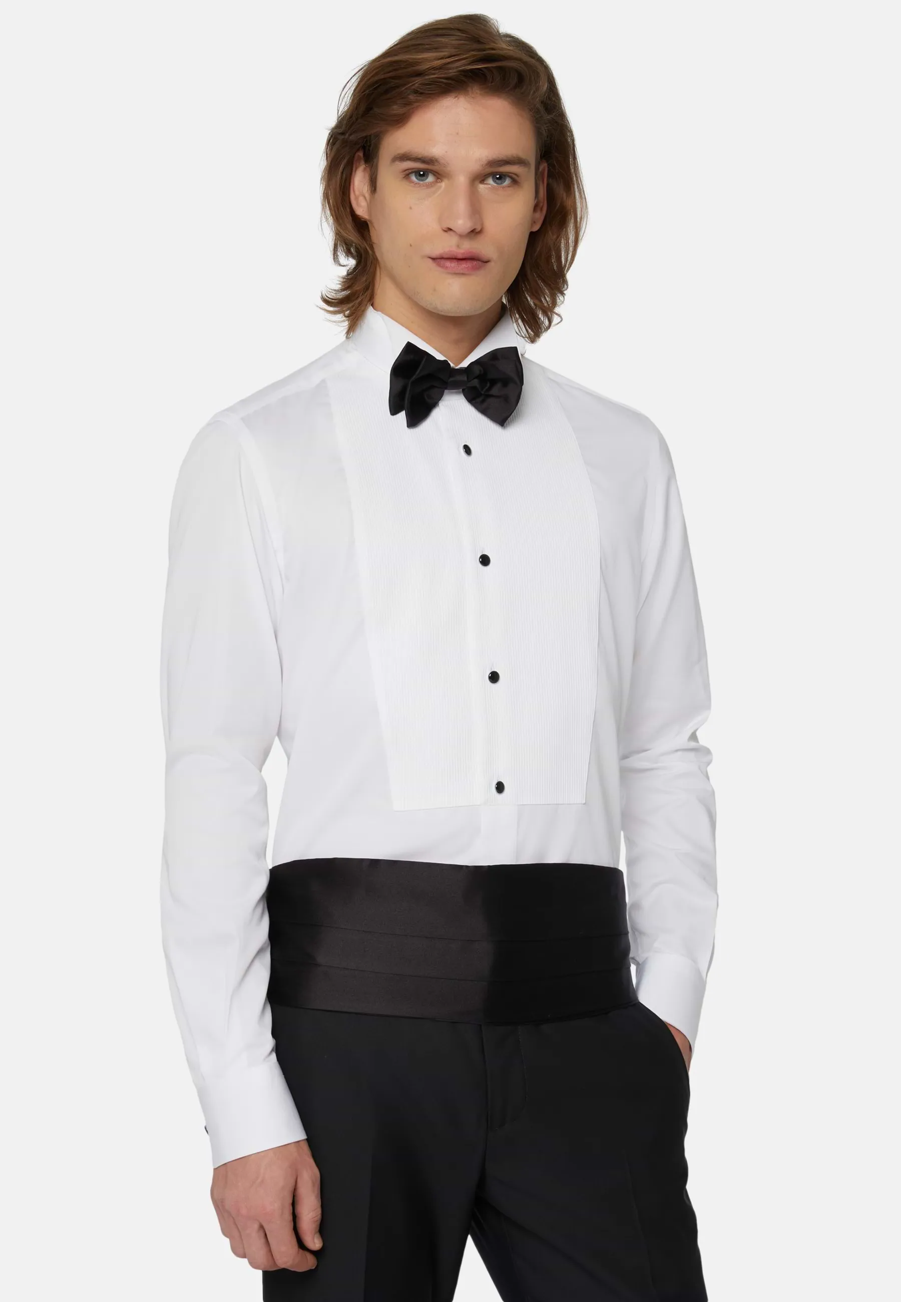 Slim Fit White Cotton Shirt