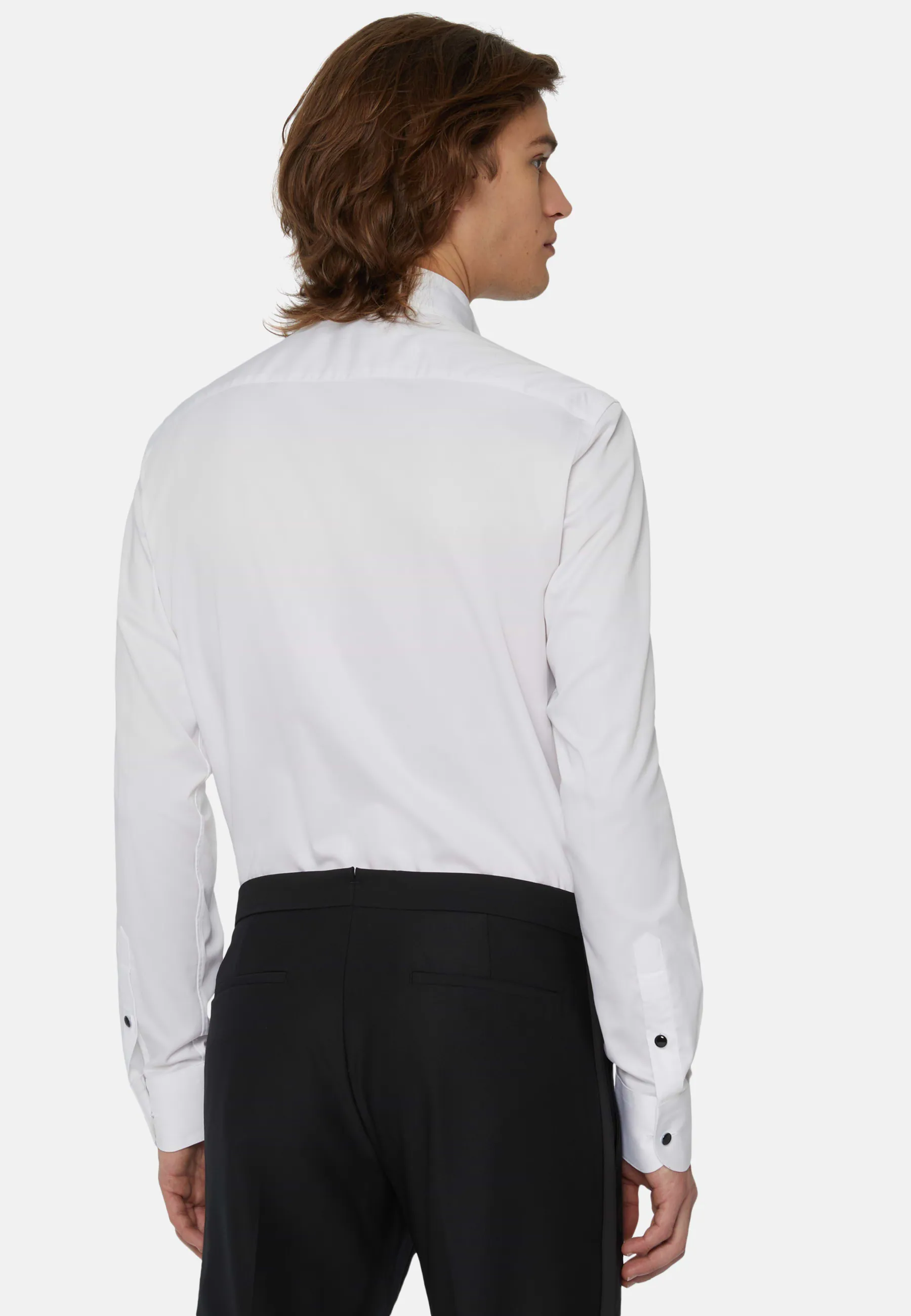 Slim Fit White Cotton Shirt