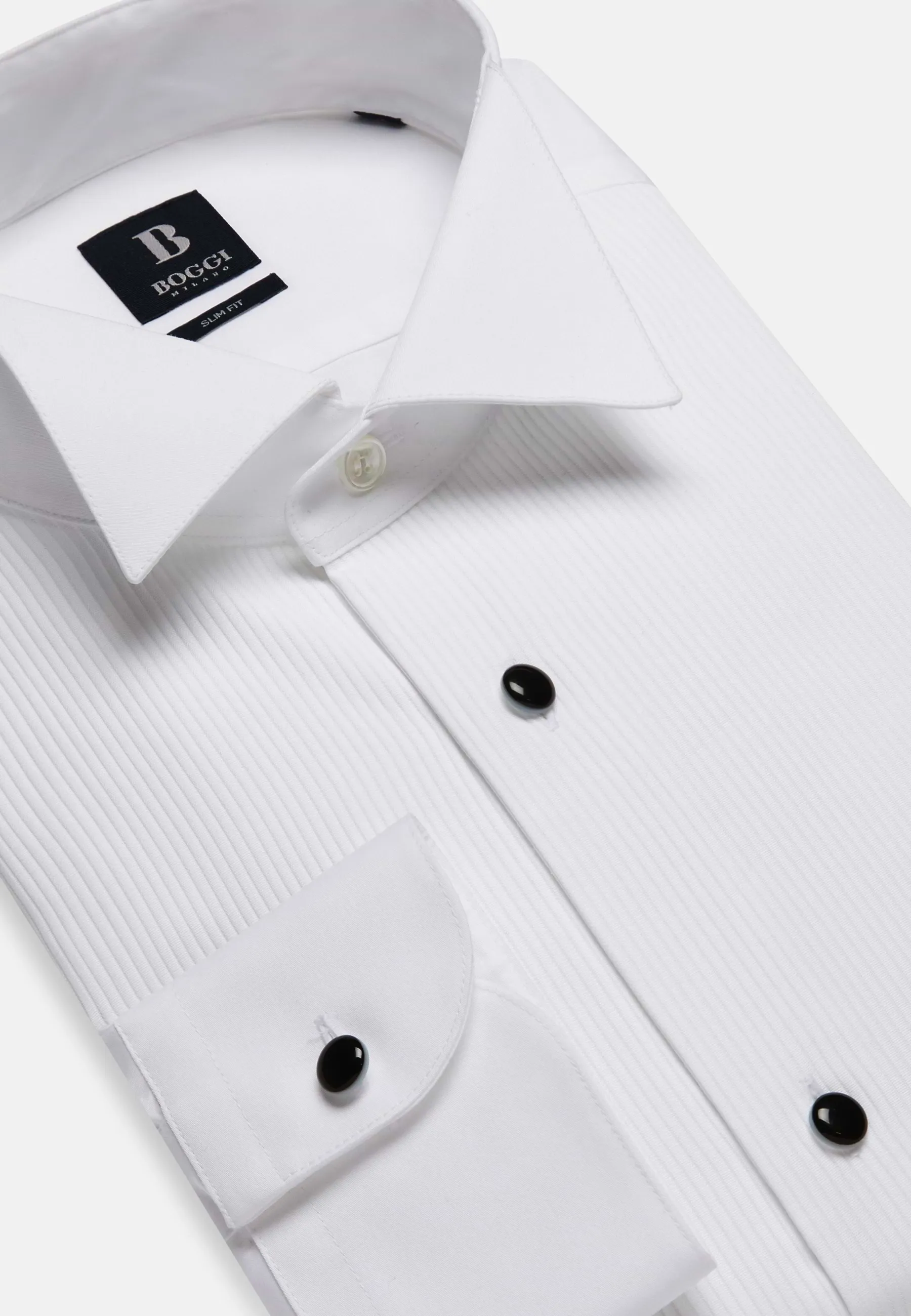 Slim Fit White Cotton Shirt