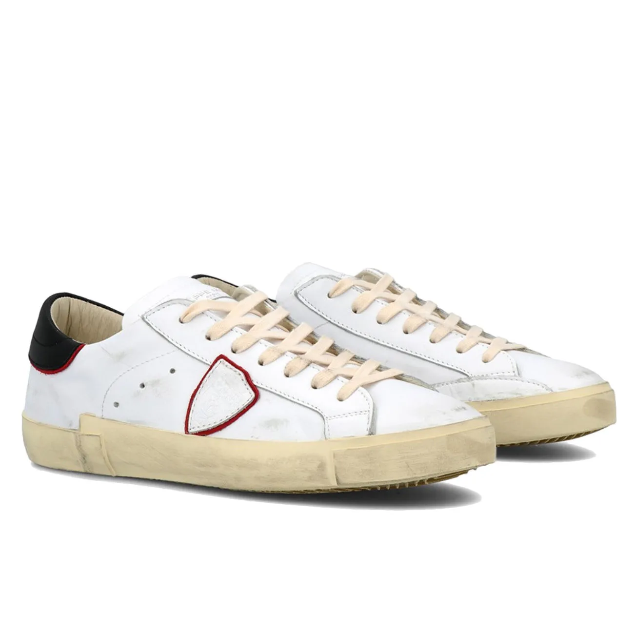 SNEAKER PRSX VEAU COLLAGE Uomo Blanc Rouge