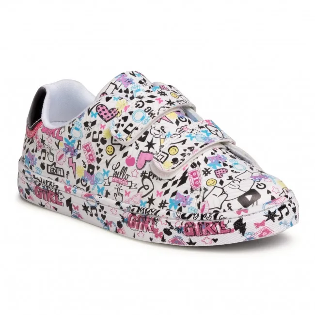 SNEAKERS BAMBINA PRIMIGI NAPPA PU ST GRI/BIAN 5456911