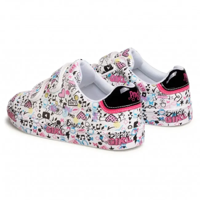 SNEAKERS BAMBINA PRIMIGI NAPPA PU ST GRI/BIAN 5456911