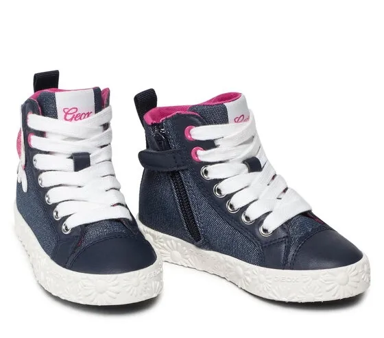 SNEAKERS GEOX ALTA BAMBINA J CIAK G B TELLA BRILL GBK NAVY J2504B 00954 C4002 tg:28,29,30,31,32,33,34,35