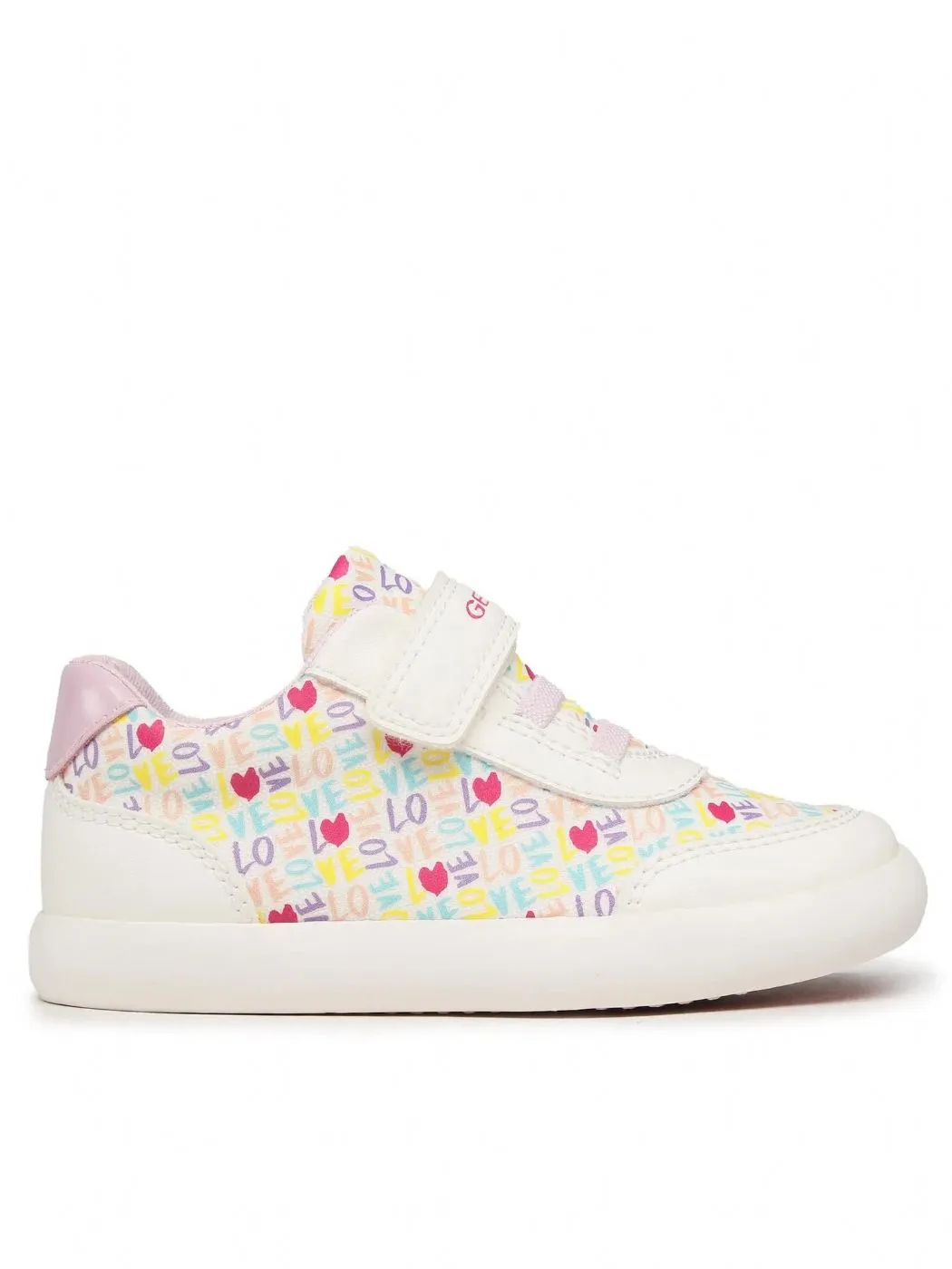 SNEAKERS GEOX BABY B GISLI G. A - TELA STAMP.+GBK WHITE/PINK tg. 24,25,26 B021MA 0AW54 C0406