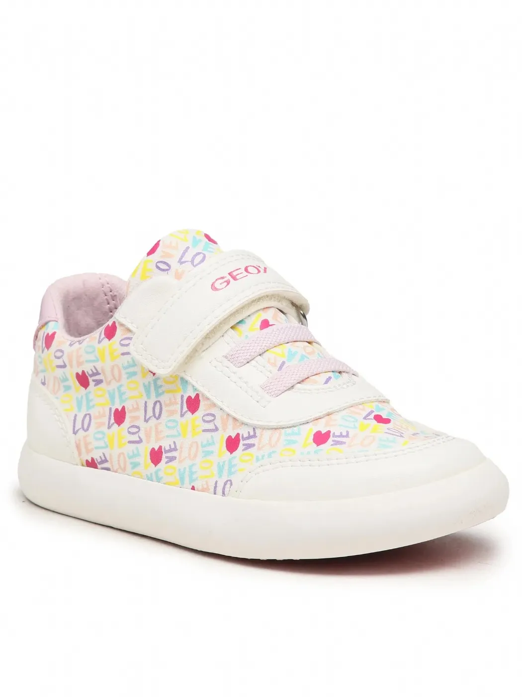 SNEAKERS GEOX BABY B GISLI G. A - TELA STAMP.+GBK WHITE/PINK tg. 24,25,26 B021MA 0AW54 C0406