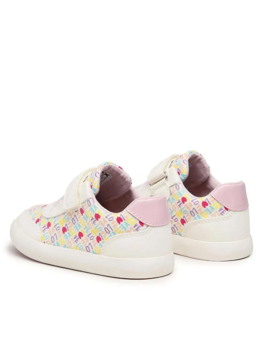 SNEAKERS GEOX BABY B GISLI G. A - TELA STAMP.+GBK WHITE/PINK tg. 24,25,26 B021MA 0AW54 C0406