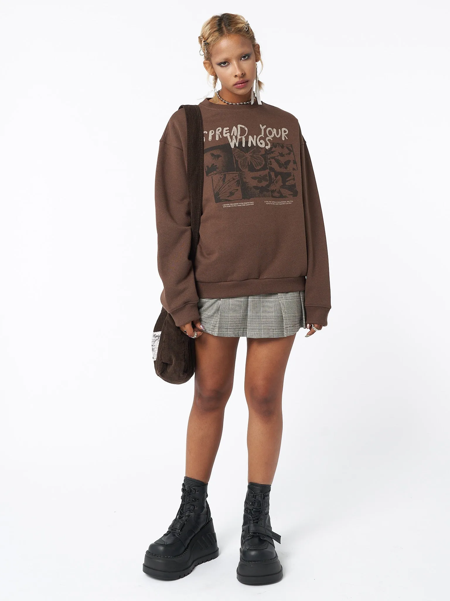 Spread Your Wings Brown Sweatshirt