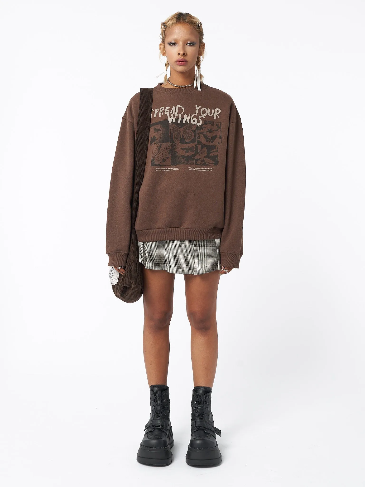 Spread Your Wings Brown Sweatshirt