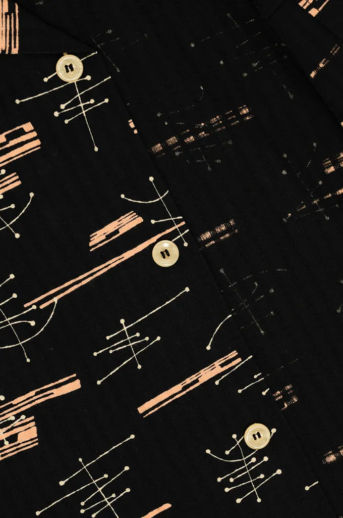 Star of Hollywood Dobby Cotton Shirt - ATOMIC BLACK