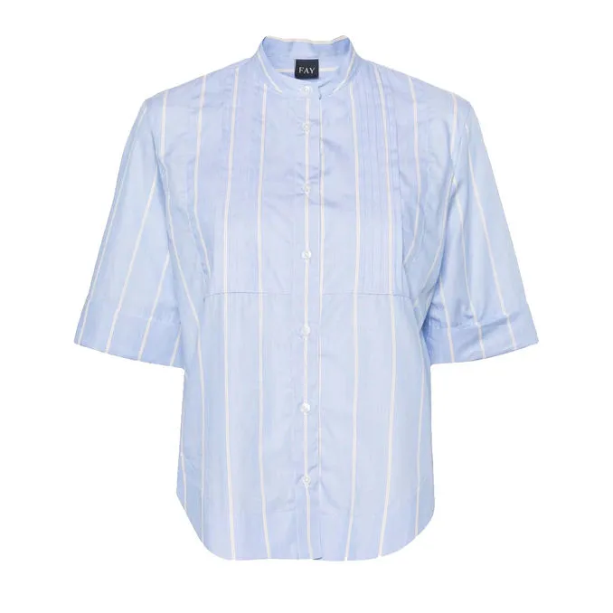 STRIPED SHIRT Woman Light Blue Honey