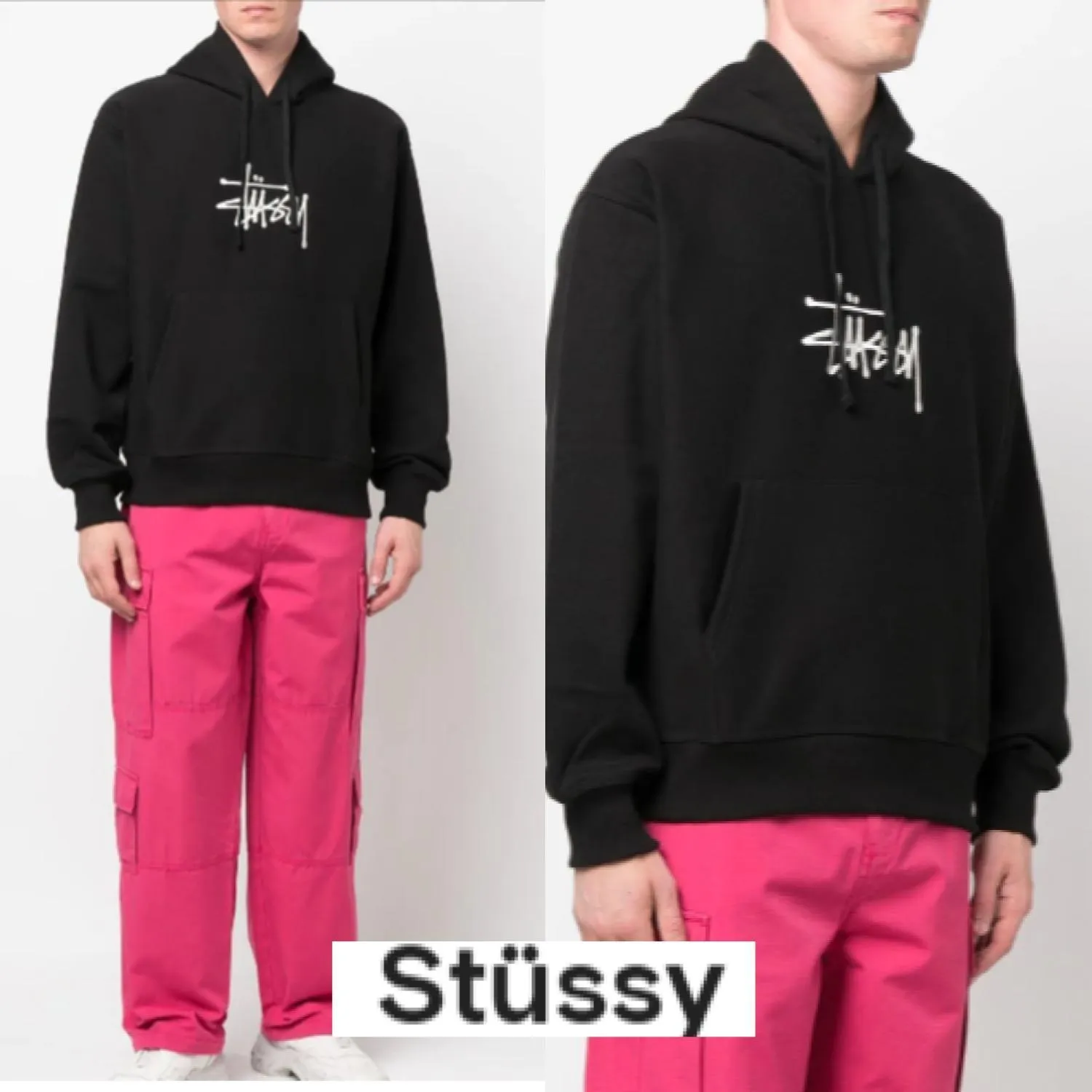 STUSSY  |Collaboration Cotton Co-ord Logo Skater Style Hoodies