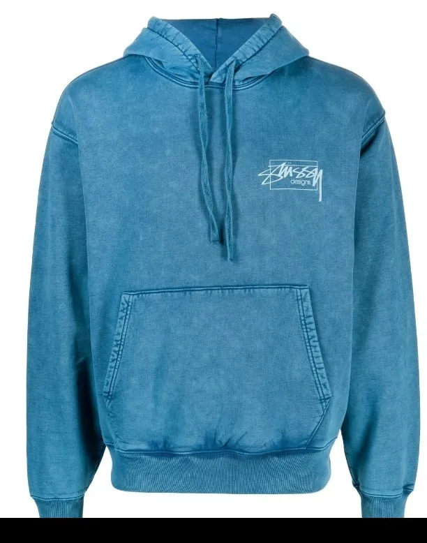 STUSSY  |Collaboration Long Sleeves Cotton Logo Skater Style Hoodies