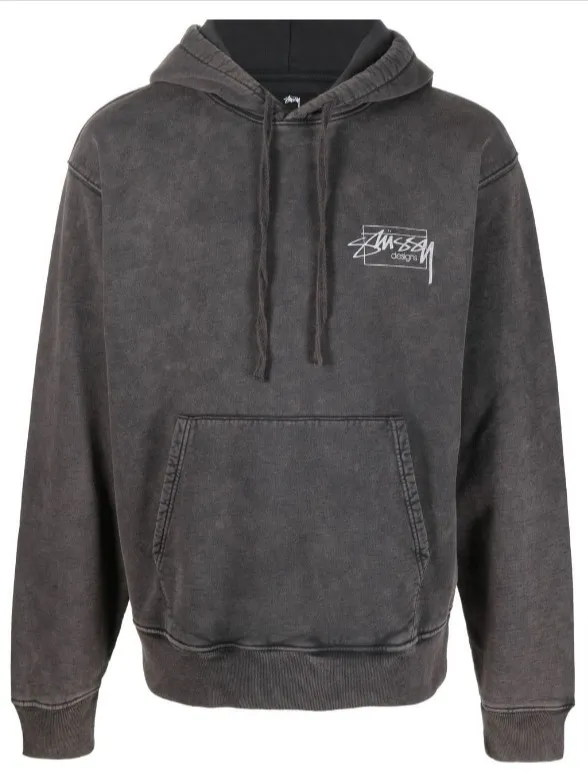 STUSSY  |Collaboration Long Sleeves Cotton Logo Skater Style Hoodies