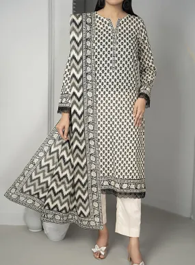 Sufinas By VS Textile Printed Lawn Black & White 3 Piece Unstitched Suit VS24S B&W D-518