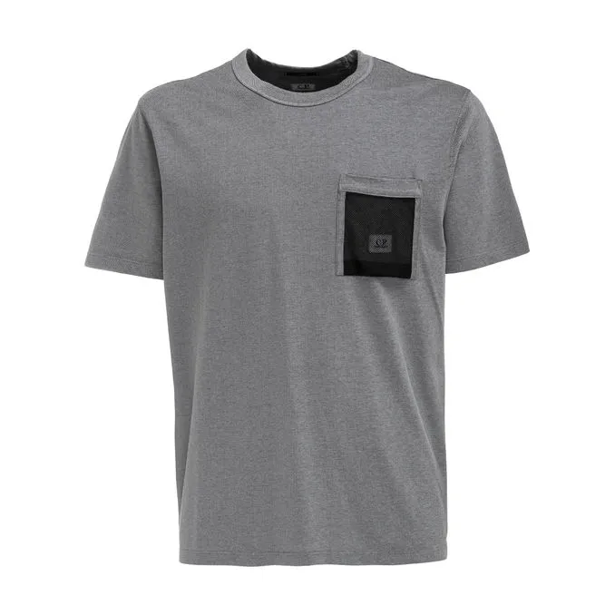 T-SHIRT WITH MESH POCKET Man Black