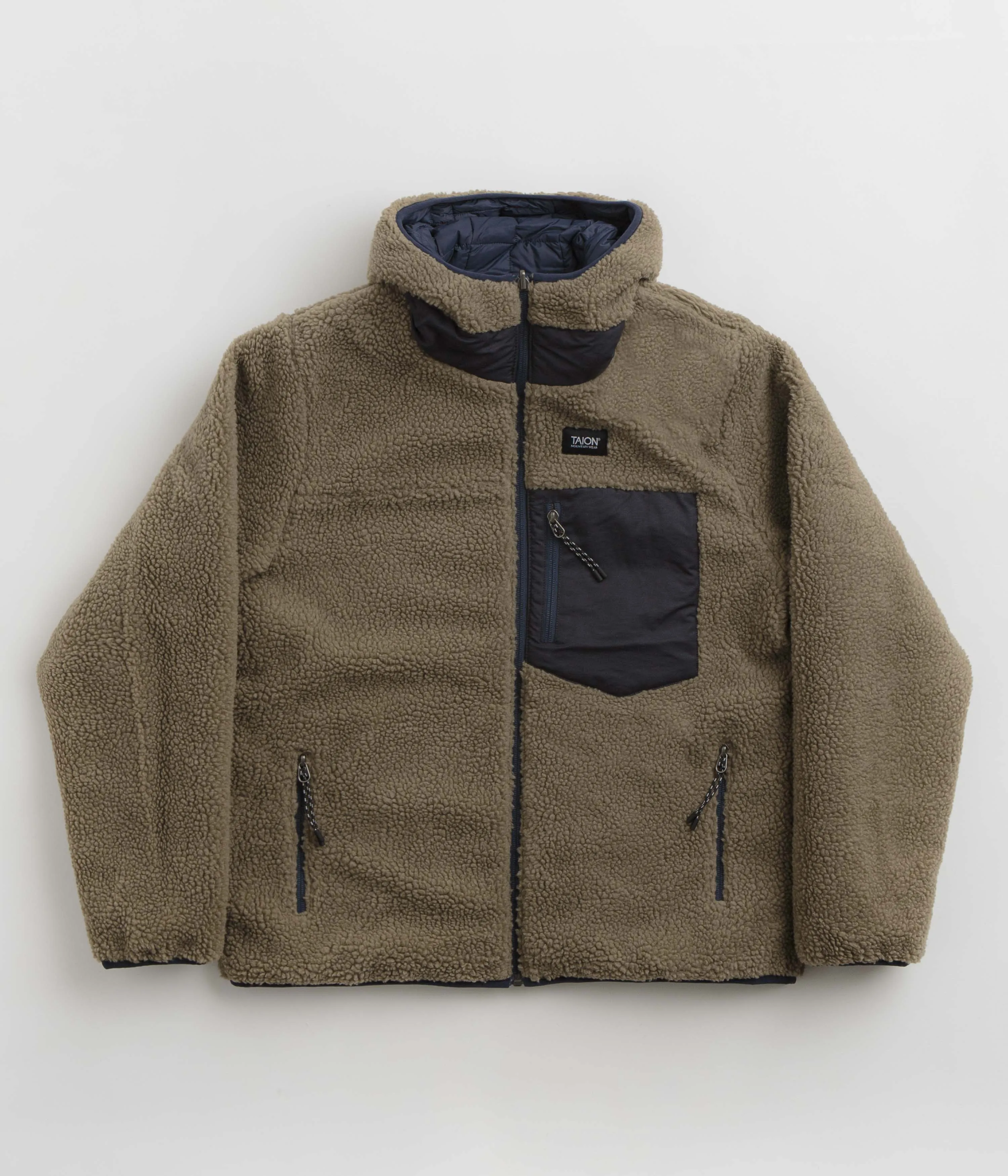 Taion Down x Boa Reversible Hooded Jacket - Dark Navy / Beige