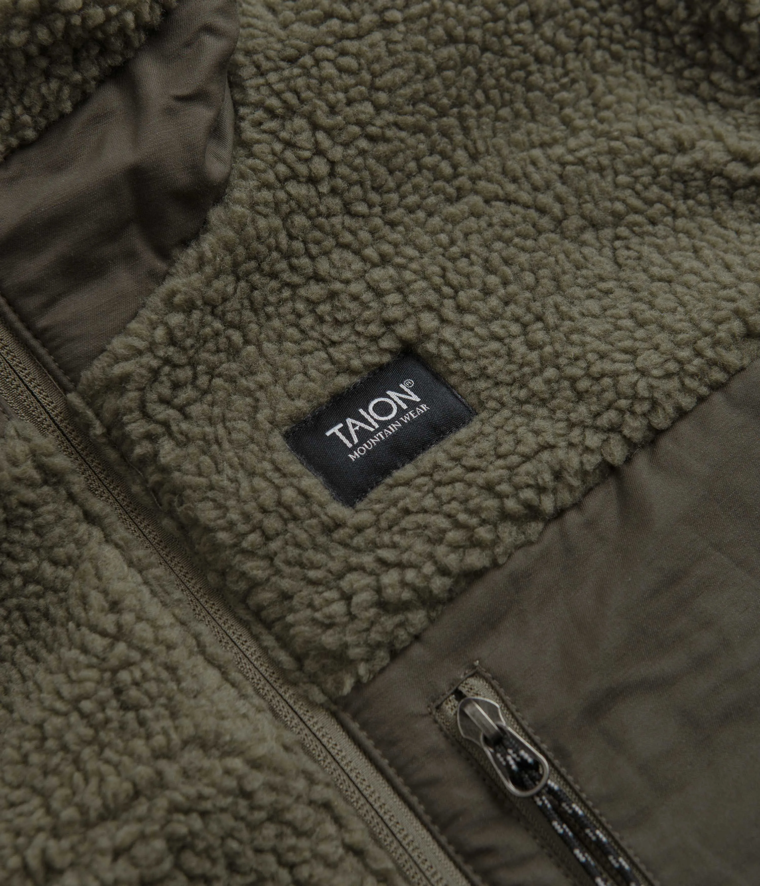 Taion Down x Boa Reversible Hooded Jacket - Olive / Dark Olive