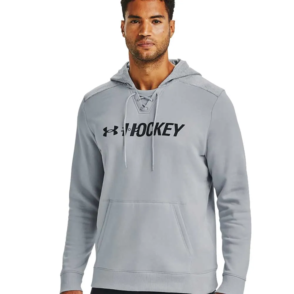 UNDER ARMOUR MEN'S HOCKEY GRAPHIC HOODIE - GREY