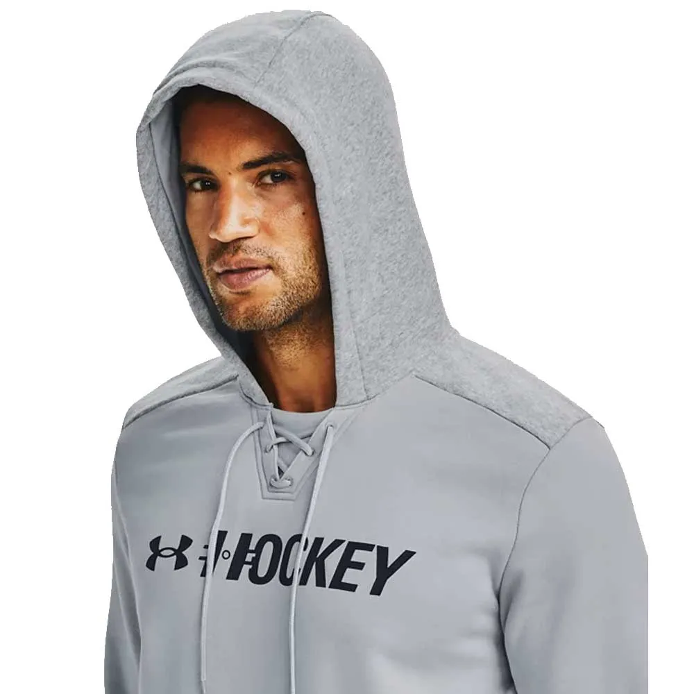 UNDER ARMOUR MEN'S HOCKEY GRAPHIC HOODIE - GREY