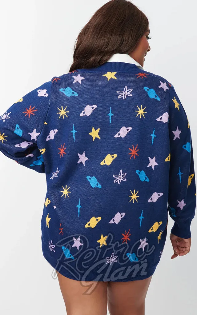 Unique Vintage X Jetsons Blue Astro Cardigan