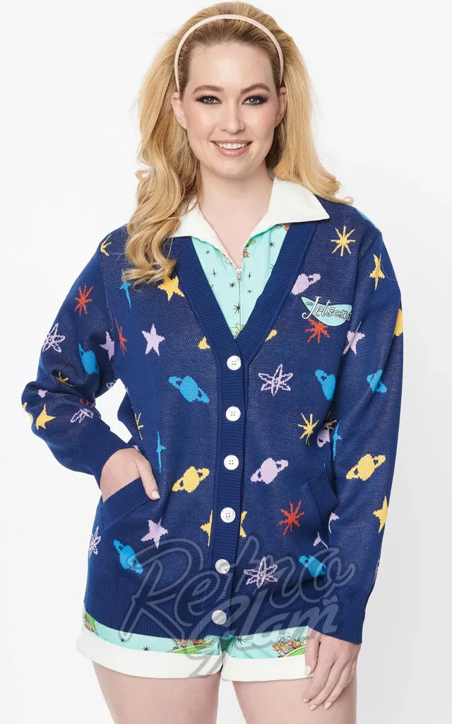 Unique Vintage X Jetsons Blue Astro Cardigan