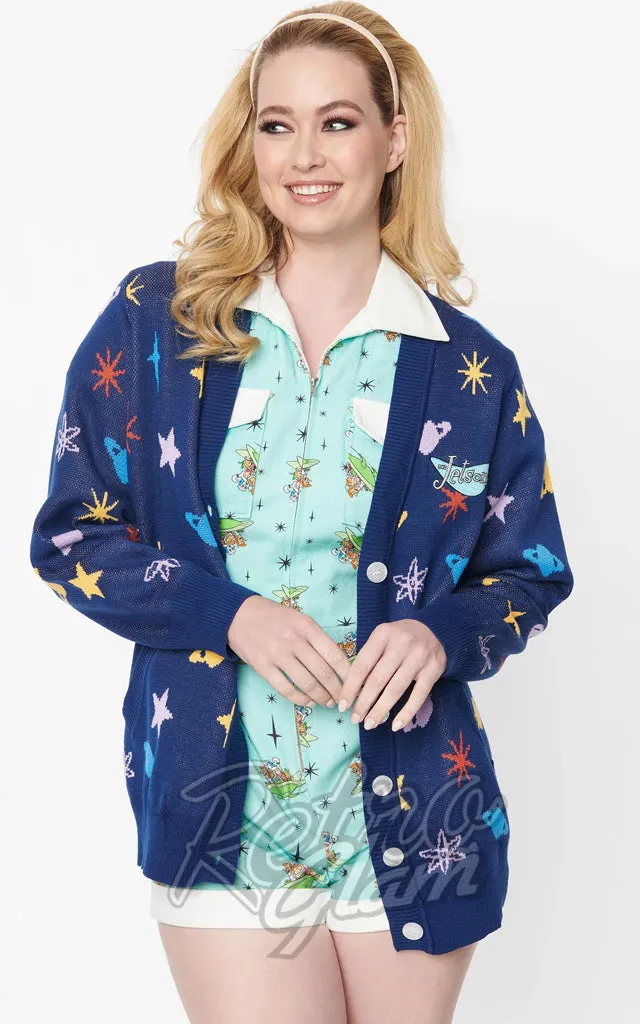 Unique Vintage X Jetsons Blue Astro Cardigan