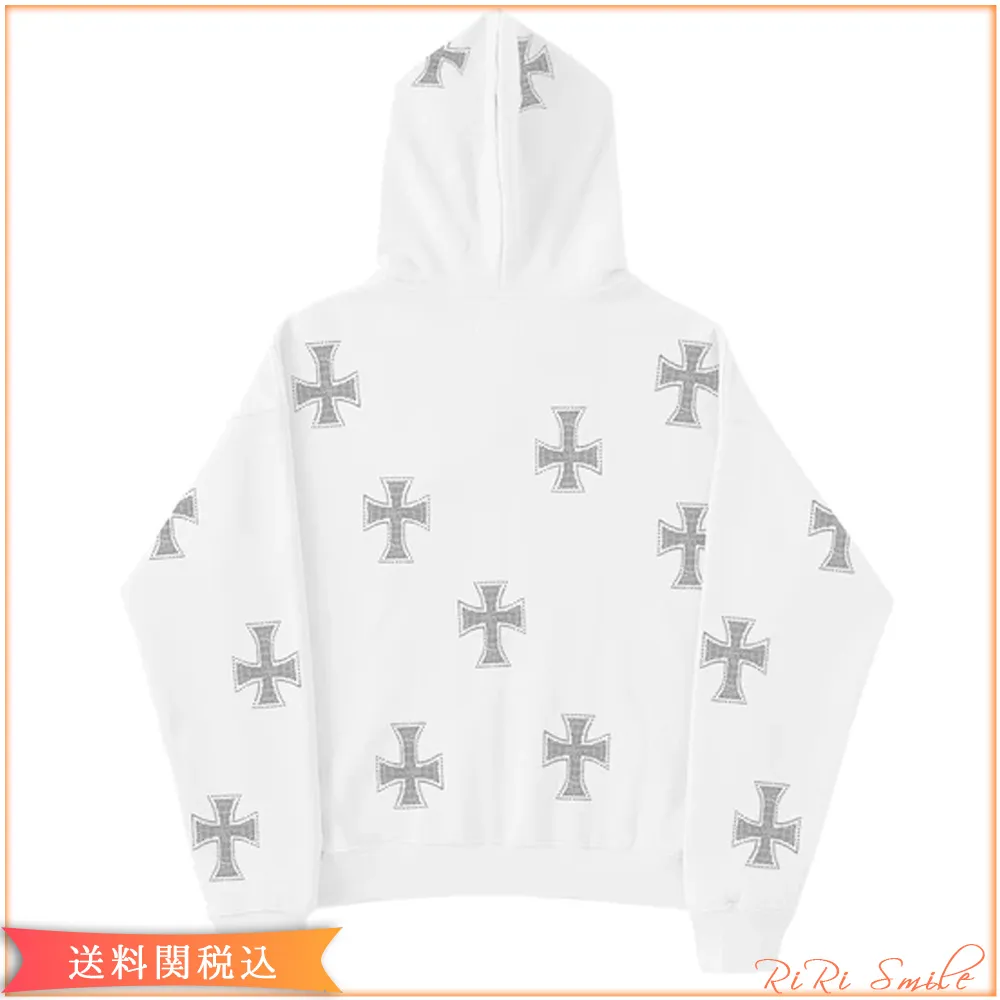 UNKNOWN  |Plain Cotton With Jewels Hoodies