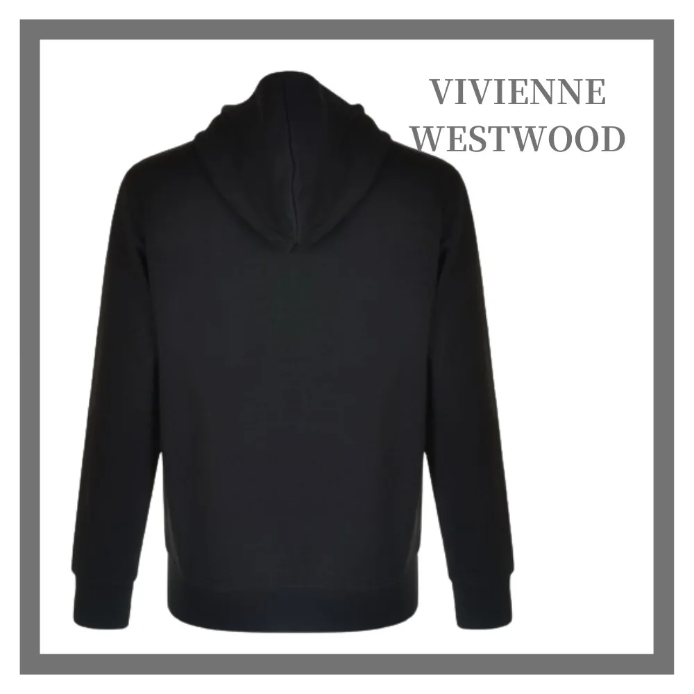 Vivienne Westwood  |Long Sleeves Plain Cotton Logo Hoodies