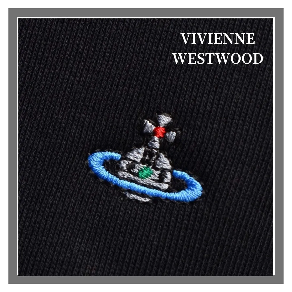 Vivienne Westwood  |Long Sleeves Plain Cotton Logo Hoodies