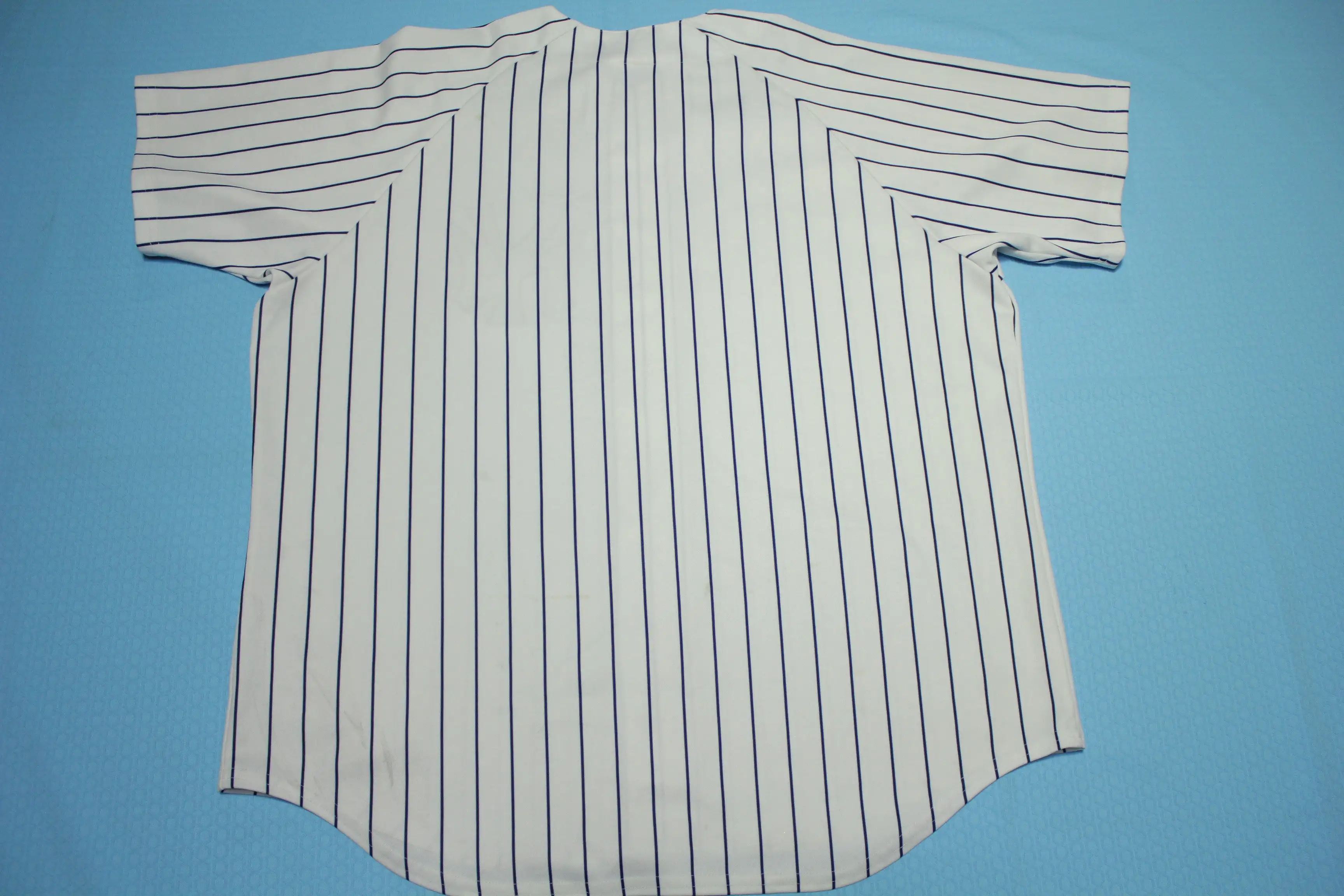 Yankees Blank Button Up Pin Striped Vintage 90's Majestic Made in USA Baseball Jersey