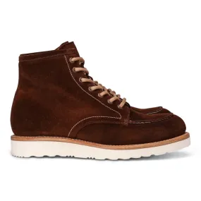 Yanko Moc toe boot brown suede