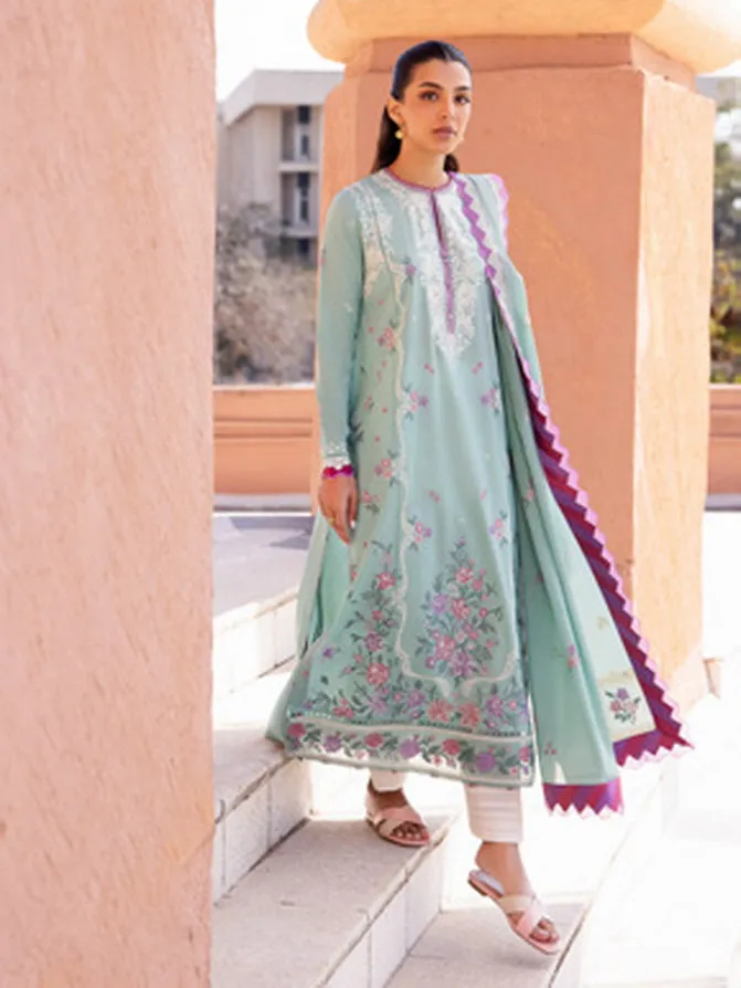 Zaha By Khadijah Shah Embroidered Lawn Unstitched 3Pc Suit ZL24-02A LARMINA