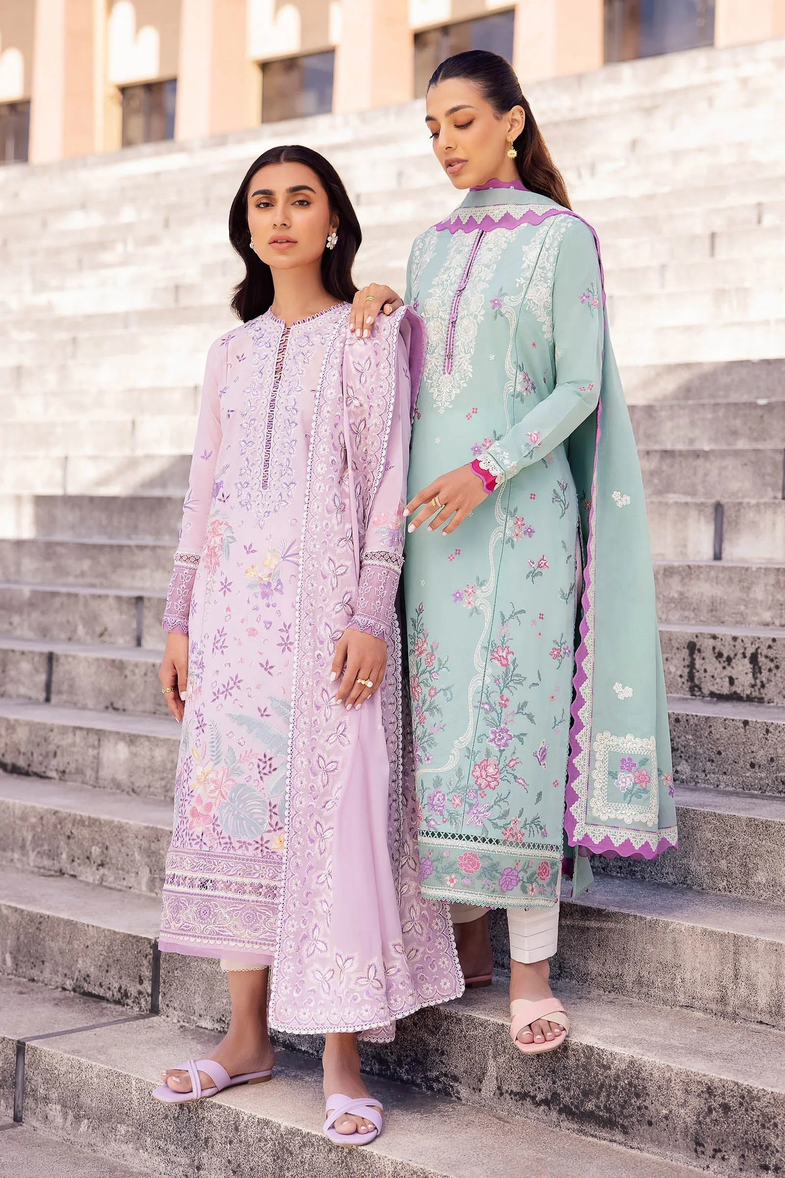 Zaha By Khadijah Shah Embroidered Lawn Unstitched 3Pc Suit ZL24-02A LARMINA